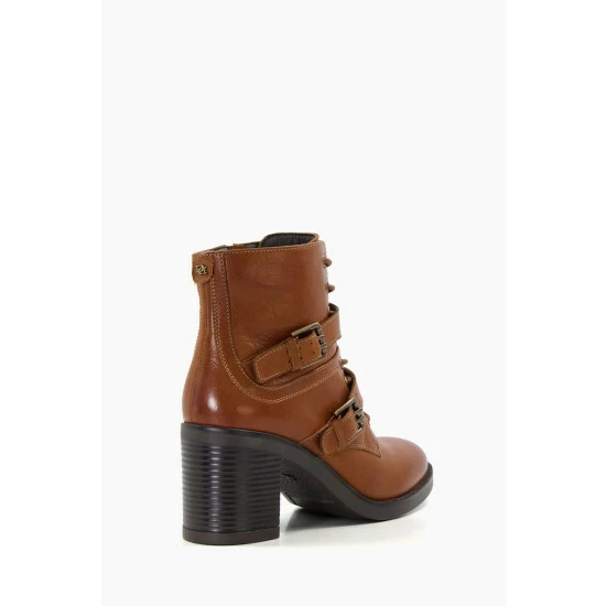 Dune London Passion Double Buckle Block Ankle Boots 5 Dune London Passion Double Buckle Block Ankle Boots - Image 3