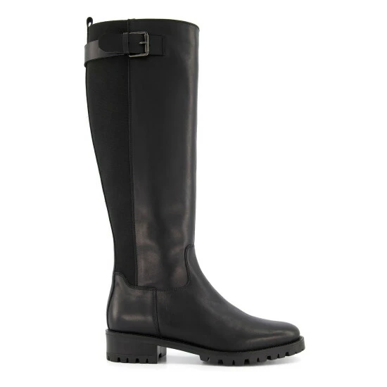 Dune London Black Trend Buckle Detail Boots 3 Dune London Black Trend Buckle Detail Boots