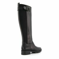 Alternative view of Dune London Black Trend Buckle Detail Boots