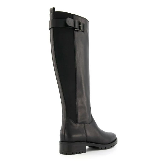Dune London Black Trend Buckle Detail Boots 4 Dune London Black Trend Buckle Detail Boots - Image 2