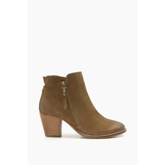 Dune London Camel Paice Zip-Up Ankle Boots 3 Dune London Camel Paice Zip-Up Ankle Boots