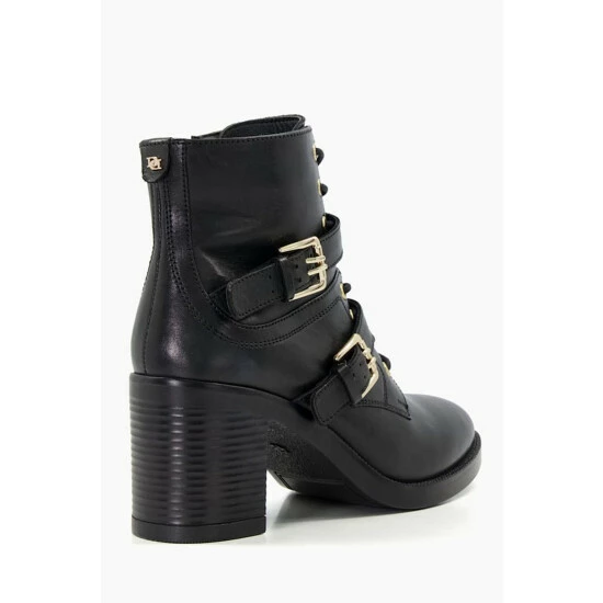 Dune London Passion Double Buckle Block A Black Boots 5 Dune London Passion Double Buckle Block A Black Boots - Image 3