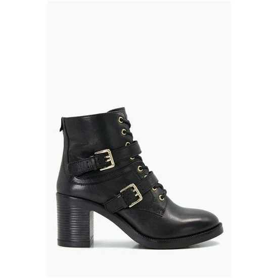 Dune London Passion Double Buckle Block A Black Boots 7 Dune London Passion Double Buckle Block A Black Boots - Image 5