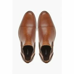 Dune London Brown Chili Leather Toecap Detail Chelsea Boots -Dune London Sales unnamed file 1814