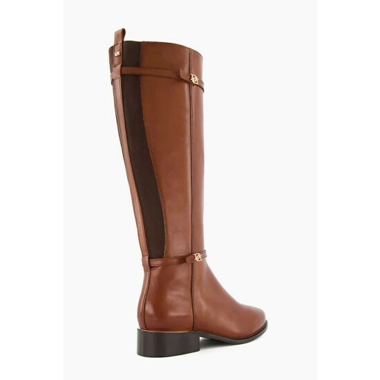 Dune London Brown Wf Tap Buckle Trim High Boots 5 Dune London Brown Wf Tap Buckle Trim High Boots - Image 3