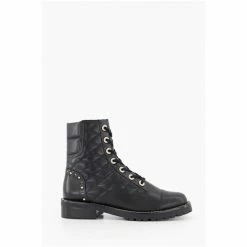 Dune London Black Pampas Quilted Pearl Eyelet Boots -Dune London Sales unnamed file 1829
