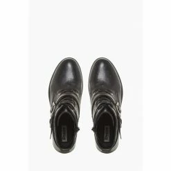 Dune London Black Paxtone Buckle Detail Heeled Hiker Boots -Dune London Sales unnamed file 1849