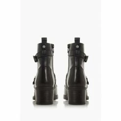 Dune London Black Paxtone Buckle Detail Heeled Hiker Boots -Dune London Sales unnamed file 1850