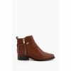 Dune London Pap Buckle Trim Brown Ankle Boots -Dune London Sales unnamed file 1853