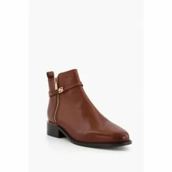 Alternative view of Dune London Pap Buckle Trim Brown Ankle Boots