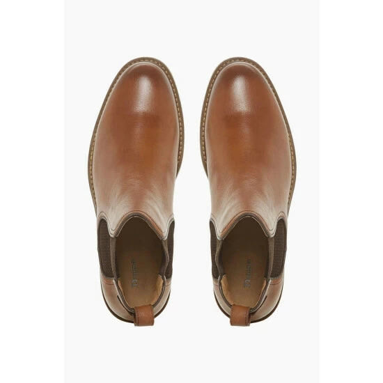 Dune London Character Tan Brown Leather Chelsea Boots 5 Dune London Character Tan Brown Leather Chelsea Boots - Image 3