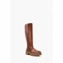 Alternative view of Dune London Natural Tape Contrast Sole Highleg Boots