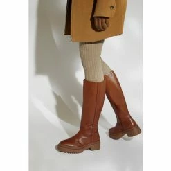 Dune London Natural Tape Contrast Sole Highleg Boots -Dune London Sales unnamed file 1896
