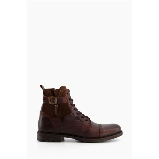 Dune London Call Casual Buckle Detail Brown Ankle Boots 8 Dune London Call Casual Buckle Detail Brown Ankle Boots - Image 6
