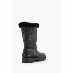 Alternative view of Dune London Black Regents Faux Fur Trim Calf Boots