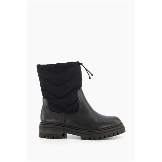 Dune London Black Pedal Faux Fur Lined Cropped Low Boots 7 Dune London Black Pedal Faux Fur Lined Cropped Low Boots - Image 5