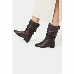 Dune London Rosalindas Black Wide Fit Ruched Calf Boots -Dune London Sales unnamed file 1938