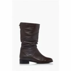 Dune London Rosalindas Black Wide Fit Ruched Calf Boots -Dune London Sales unnamed file 1939