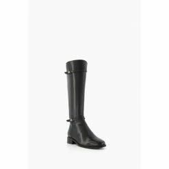 Alternative view of Dune London Black Wf Tap Buckle Trim High Boots
