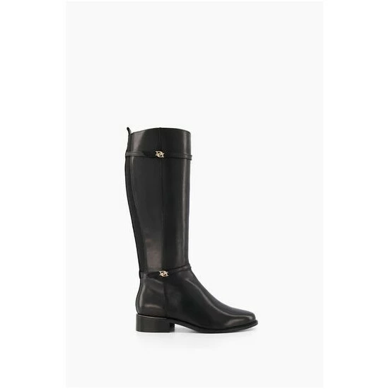 Dune London Black Wf Tap Buckle Trim High Boots 9 Dune London Black Wf Tap Buckle Trim High Boots - Image 7