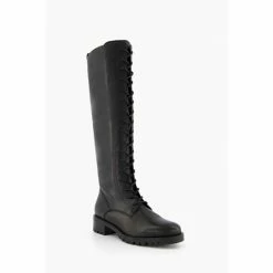Alternative view of Dune London Black Traile Lace Up High Leg Boots