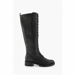 Dune London Black Traile Lace Up High Leg Boots -Dune London Sales unnamed file 1966