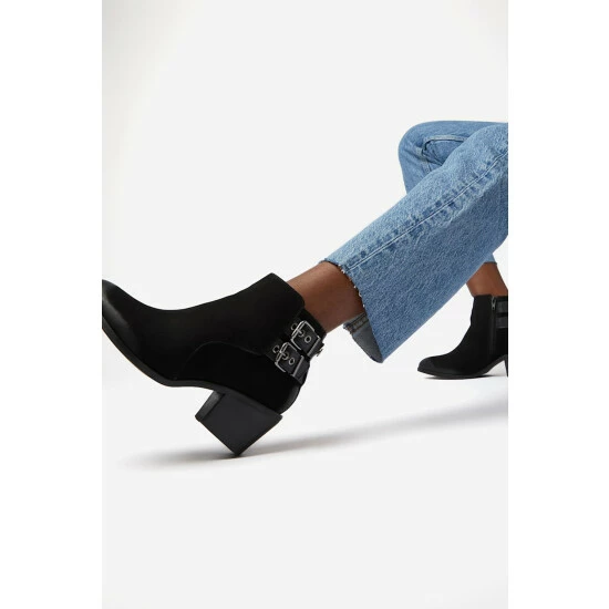 Dune London Black Pinna Double Buckle Western Boots 7 Dune London Black Pinna Double Buckle Western Boots - Image 5