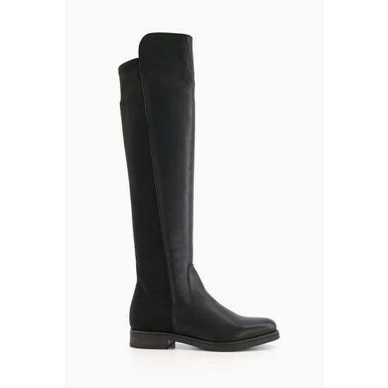 Dune London Black Tropic Over The Knee Stretch Boots 3 Dune London Black Tropic Over The Knee Stretch Boots