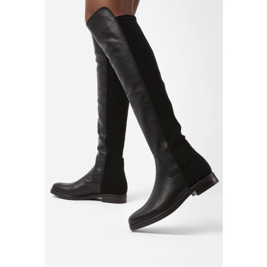 Dune London Black Tropic Over The Knee Stretch Boots 7 Dune London Black Tropic Over The Knee Stretch Boots - Image 5