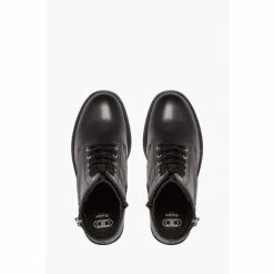 Dune London Black Paiton T Zip Detail Block Heel Biker Boots -Dune London Sales unnamed file 1985