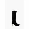 Dune London Starlet Jewel Heel High Leg Black Boots -Dune London Sales unnamed file 1989