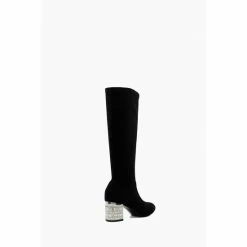 Alternative view of Dune London Starlet Jewel Heel High Leg Black Boots