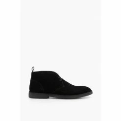 Dune London Cash Black Lace Up Desert Boots