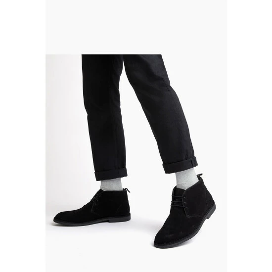 Dune London Cash Black Lace Up Desert Boots 7 Dune London Cash Black Lace Up Desert Boots - Image 5