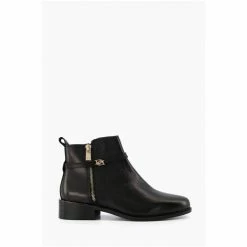 Dune London Black Wf Pap Buckle Trim Ankle Boots -Dune London Sales unnamed file 2041