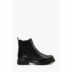 Dune London Pinot Double Welt Black Chelsea Boots