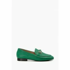 Dune London Green Grange Snaffle Trim Loafers