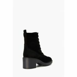 Dune London Pastel Suede Lace Up Black Heeled Boots -Dune London Sales unnamed file 2060