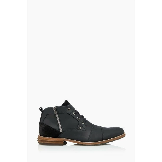 Dune London Capitals Black Casual Zip Detail Lace Up Boots 3 Dune London Capitals Black Casual Zip Detail Lace Up Boots
