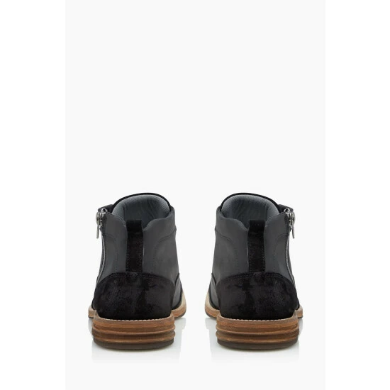 Dune London Capitals Black Casual Zip Detail Lace Up Boots 6 Dune London Capitals Black Casual Zip Detail Lace Up Boots - Image 4