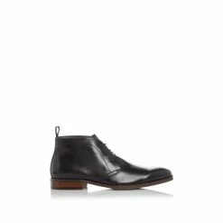 Dune London Black Marvinn Smart Chukka Lace-Up Boots