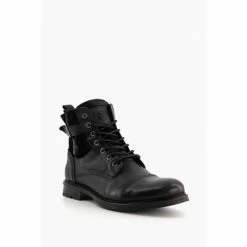Dune London Black Call Casual Buckle Detail Ankle Boots -Dune London Sales unnamed file 2096