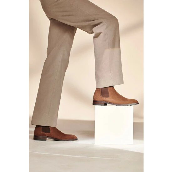 Dune London Brown Masons Natural Sole Chelsea Boots 5 Dune London Brown Masons Natural Sole Chelsea Boots - Image 3