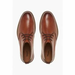Dune London Marching Brown Leather Lace-Up Chukka Boots -Dune London Sales unnamed file 2119