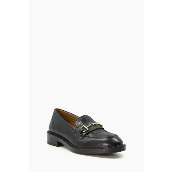 Dune London Black Grid Branded Trim Loafers 4 Dune London Black Grid Branded Trim Loafers - Image 2