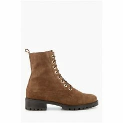 Dune London Brown Prestone Cleated Sole Lace-Up Hiker Boots -Dune London Sales unnamed file 2134