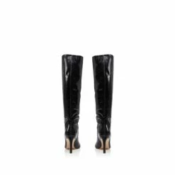 Dune London Black Spice Pointed Stiletto Knee High Heeled Boots -Dune London Sales unnamed file 2137