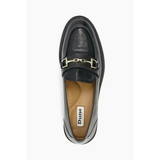Dune London Black Grid Branded Trim Loafers 6 Dune London Black Grid Branded Trim Loafers - Image 4
