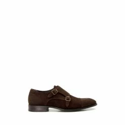Dune London Schemer Brown Double Monk Toecap Shoes