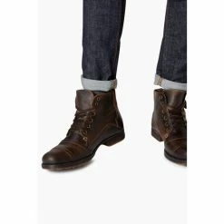 Dune London Simon Dark Brown Heavy Duty Leather Ankle Boots -Dune London Sales unnamed file 2171
